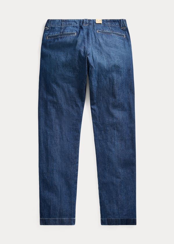 Ralph Lauren Slim Straight Denim Bukser Herre Danmark (FZPVS6985)